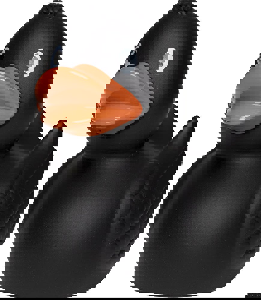 Quietsche-Ente, schwarz, 7,5 cm