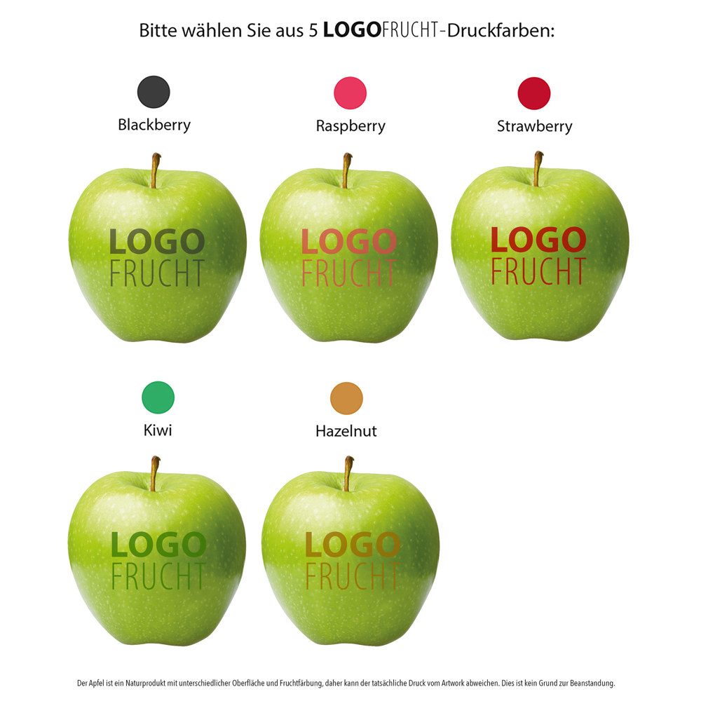 LogoFrucht Apfel "Brainstorming" grün