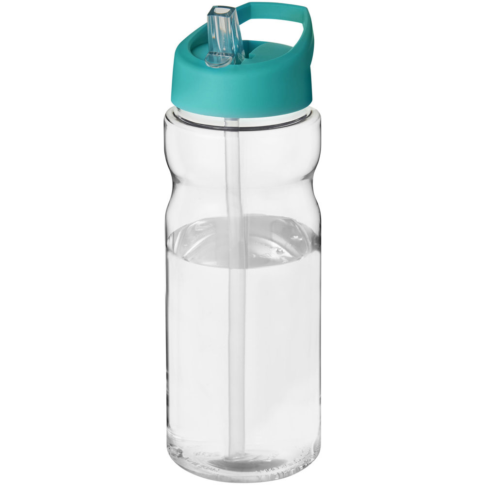 H2O Active® Base Tritan™ 650 ml Sportflasche mit Ausgussdeckel - transparent klar, aquablau