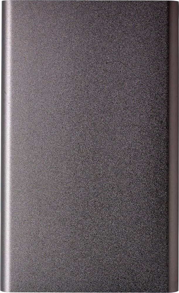 Powerbank aus Aluminium Ezra - stahlgrau
