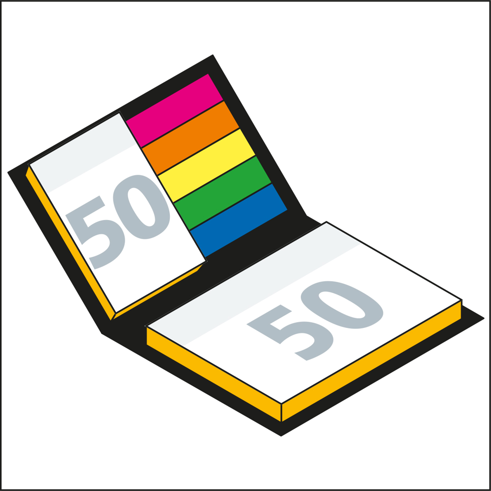 Haftnotiz-Set London, matt, blau