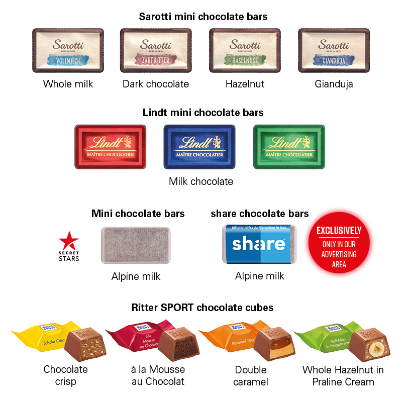 Adventskalender Schiff, Napolitain in Pergaminpapier