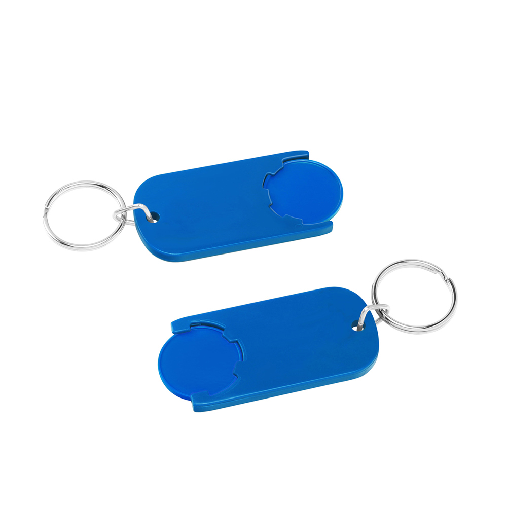 Chiphalter mit 1€-Chip "Alpha" - EXPRESSDRUCK - blau/blau