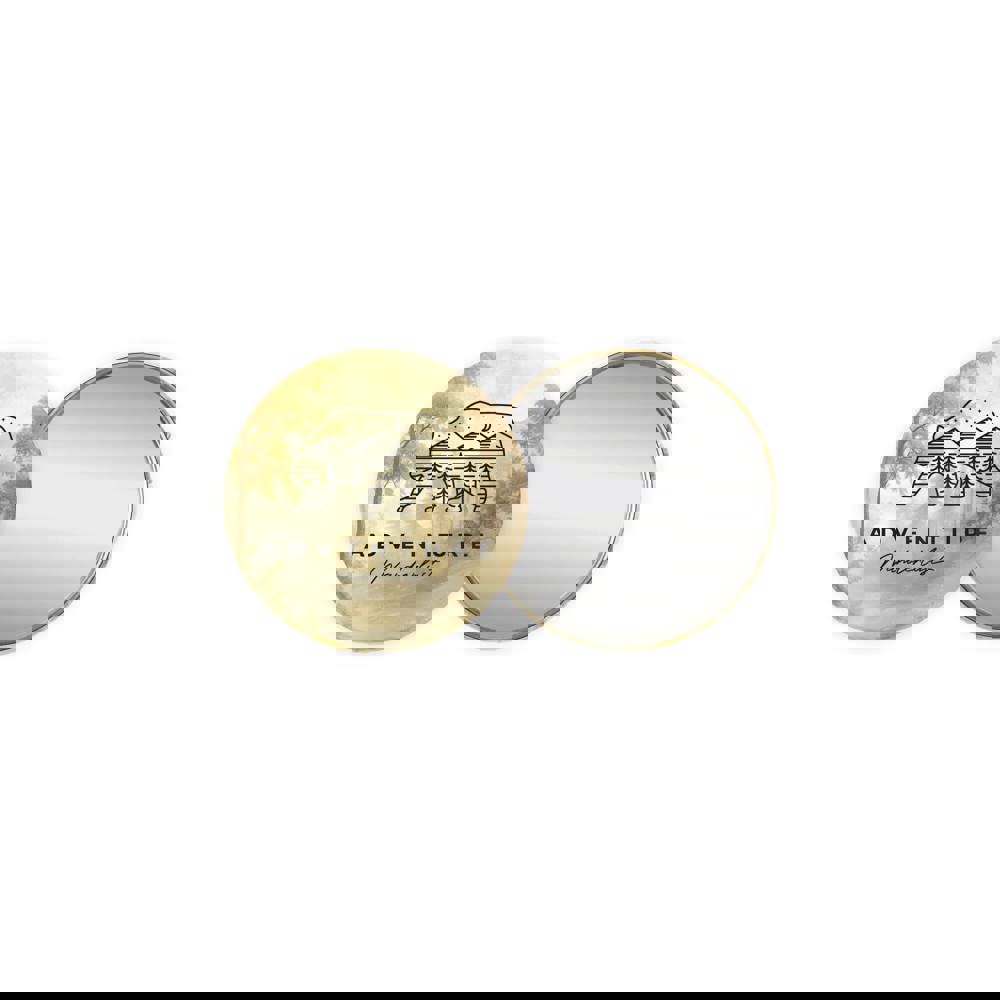 Metallbutton 56mm mit Spiegel