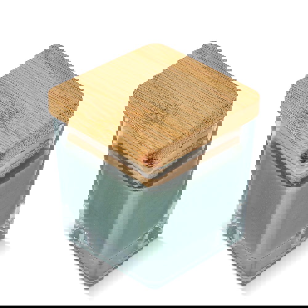 Chakra Kerze auf pflanzlicher Basis im Glasgefäß - Olivgrün