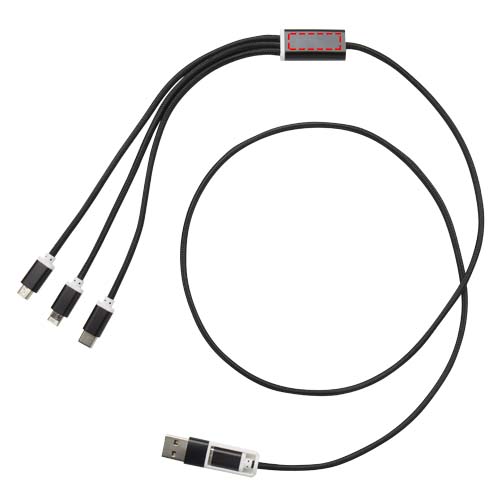 Versatile 5-in-1 Ladekabel aus recyceltem Aluminium