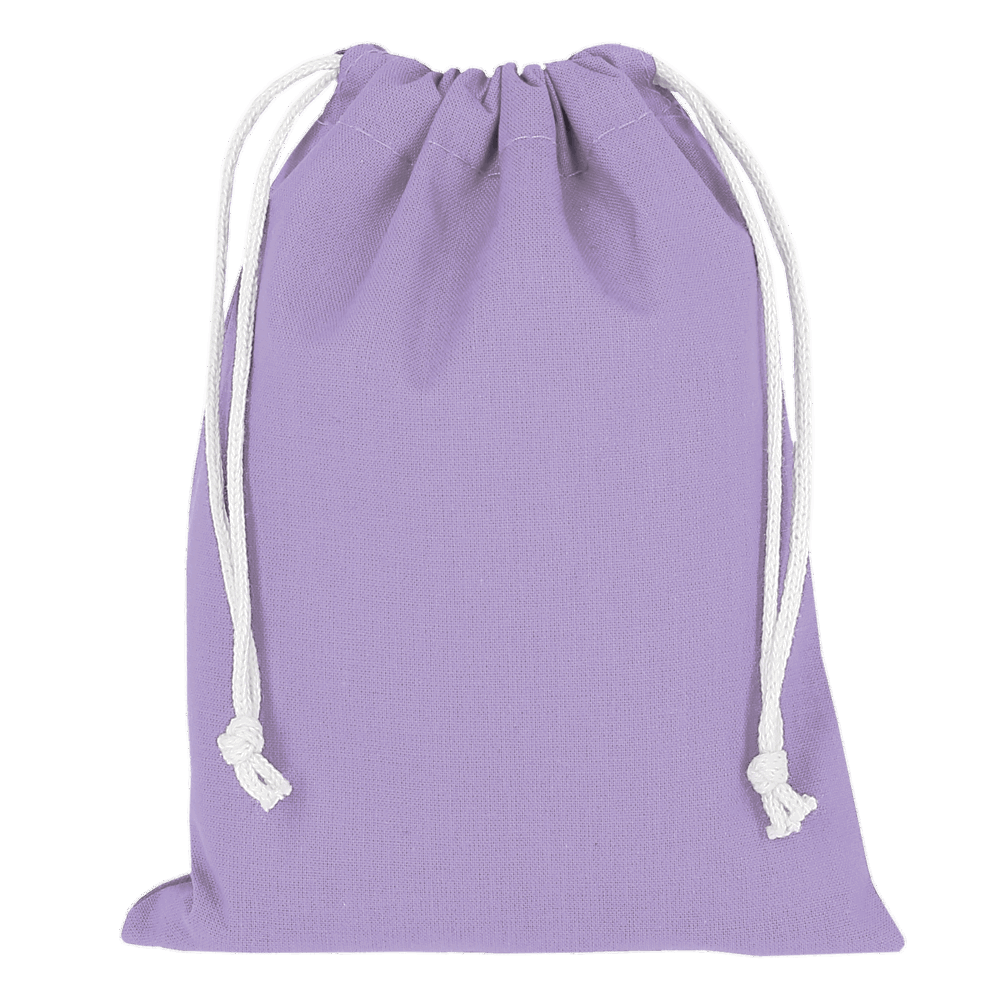 Baumwoll-Zuziehbeutel, OEKO-TEX®, 15 x 20 cm, ca. 140 g/m² - lavendel