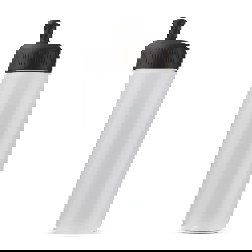 Sportflasche auf Biobasis 500ml basic - Transparent / Schwarz