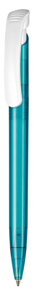 Kugelschreiber CLEAR TRANSPARENT S - türkis TR/FR
