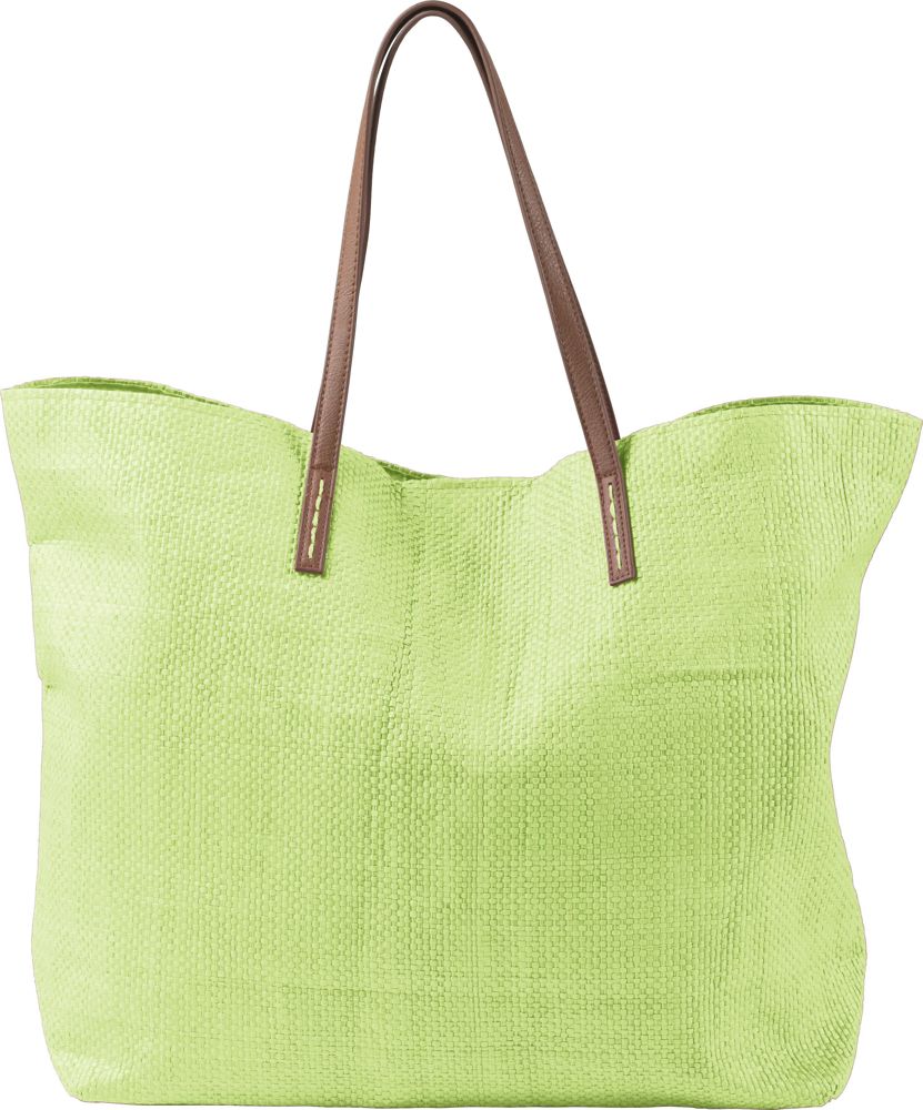 Strandtasche aus Papier Sana - Limettengrün