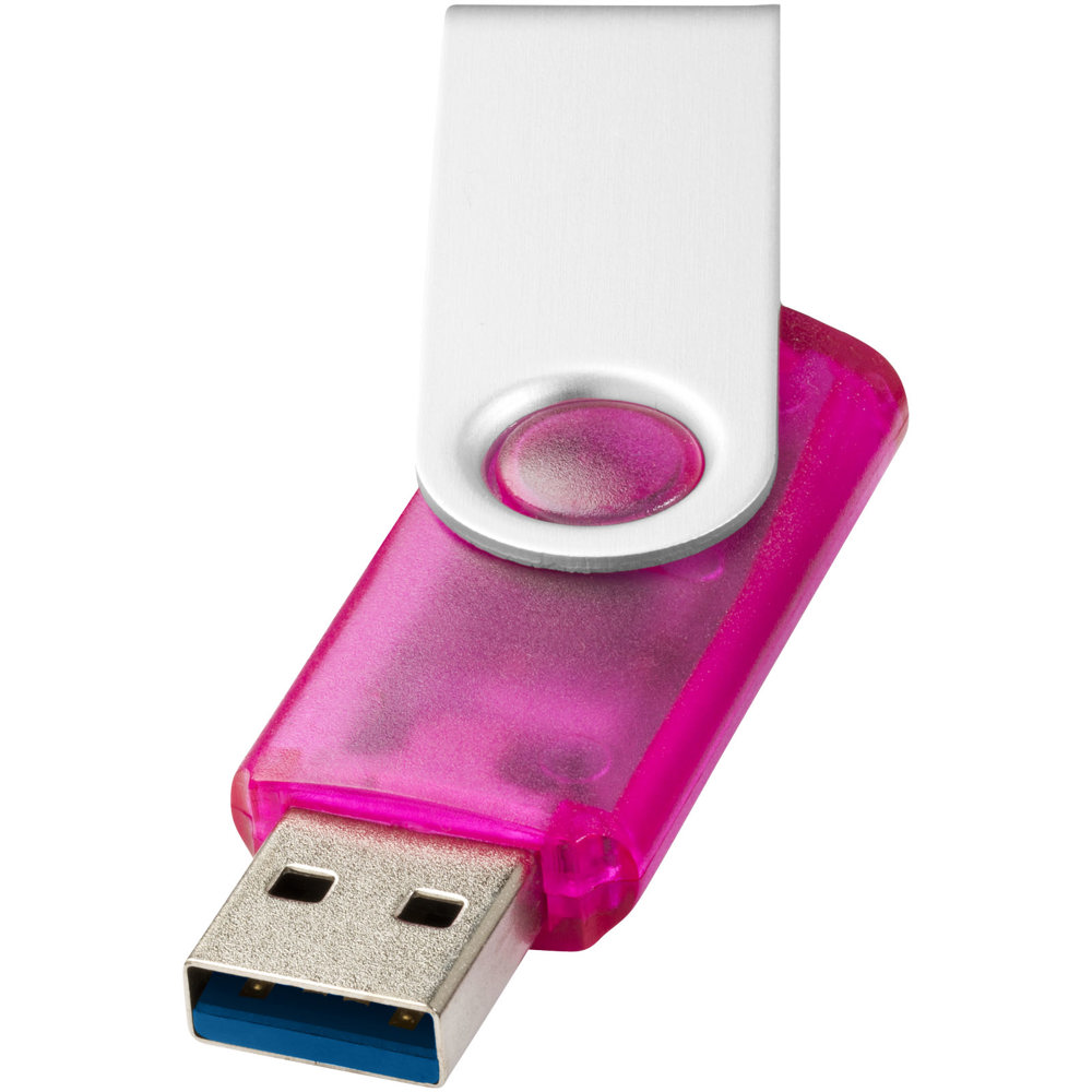 Rotate USB-Stick 3.0 transparent - Rosa