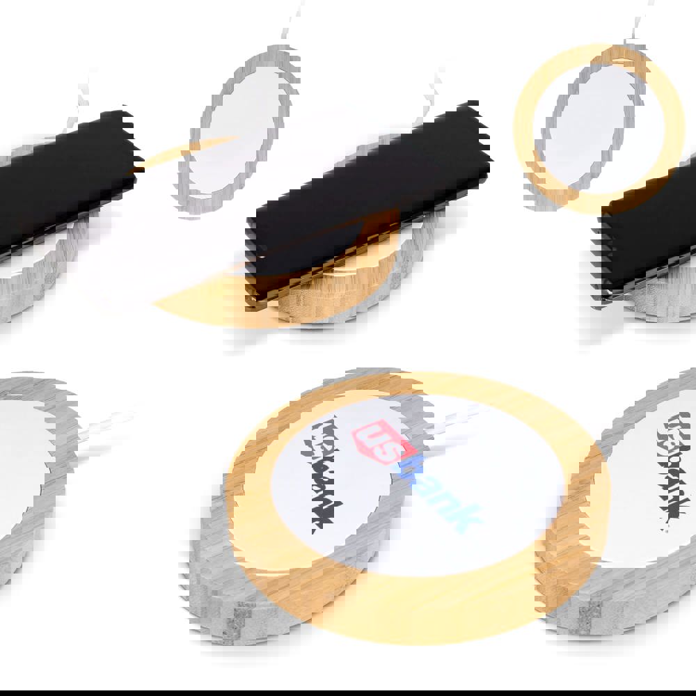 Drahtloses Ladegerät Bambus &amp; RABS 15W