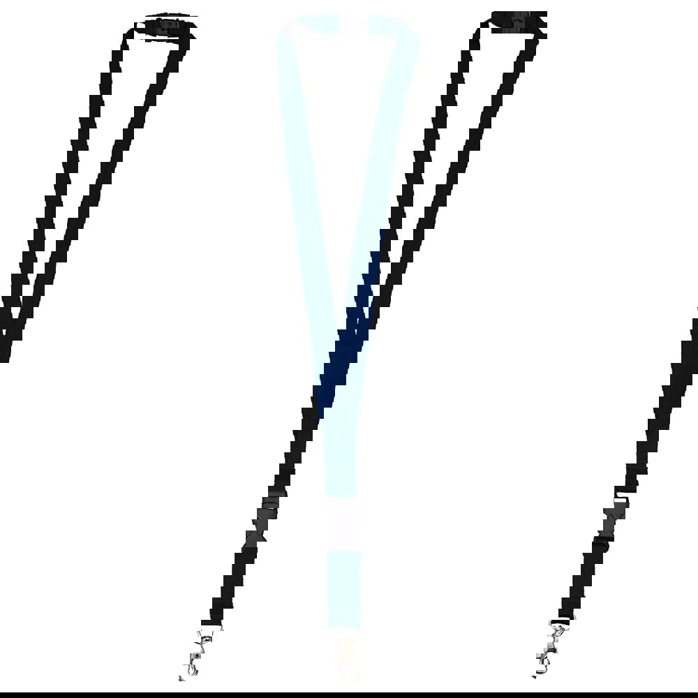 Polyester-Lanyard 20mm mit Schnalle und Haken - Navy Blue 289C