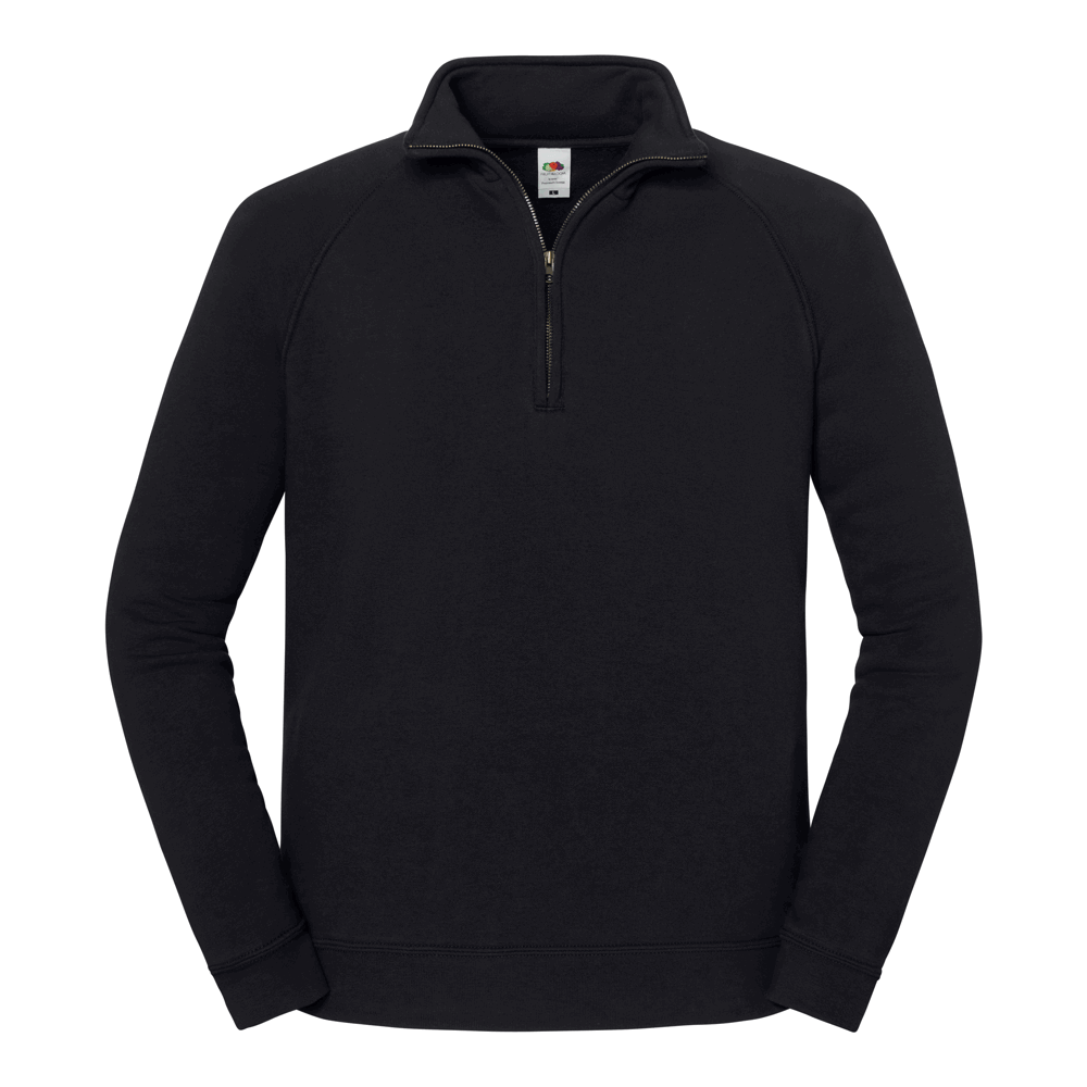 622880 - Iconic Premium Zip Neck Sweat - Schwarz