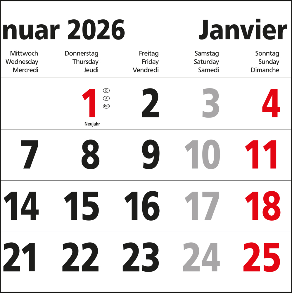 5-Monatskalender Einblatt Budget 5 EXPRESS