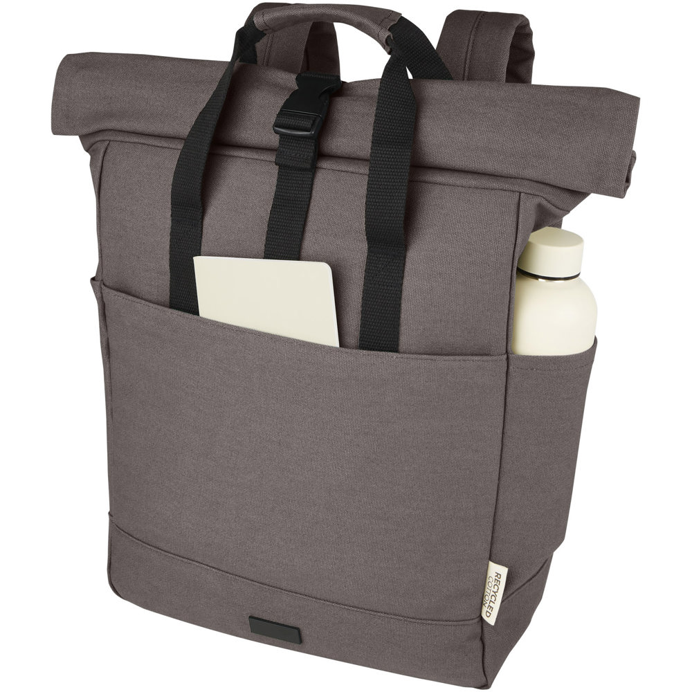 Joey 15" GRS Rolltop Laptoprucksack aus recyceltem Canvas 15 L