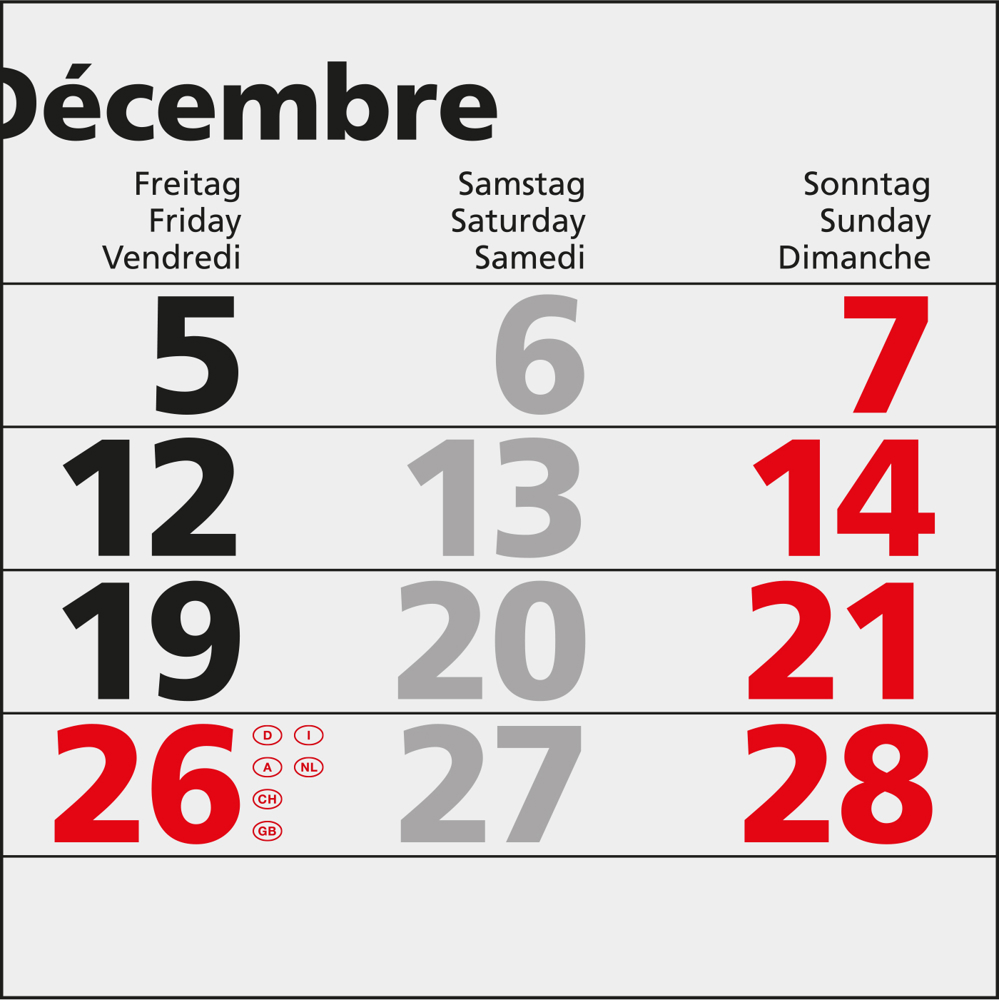 5-Monatskalender Einblatt Quintus 5