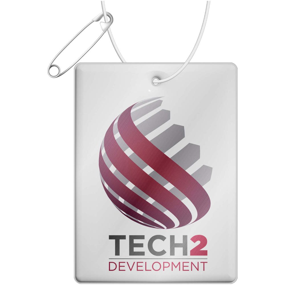 RFX™ H-12 rechteckiger, leichter, reflektierender PVC-Anhänger – groß