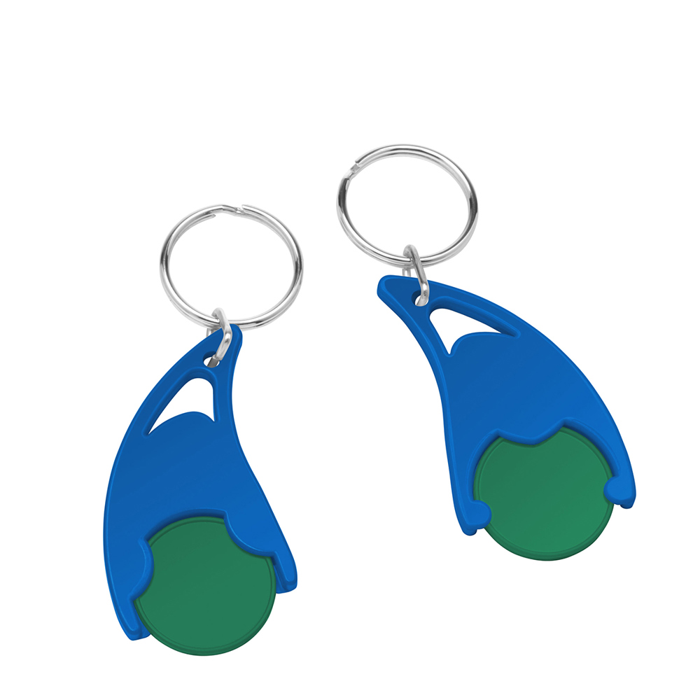 Chiphalter mit  1€-Chip "Epsilon" - grün/blau