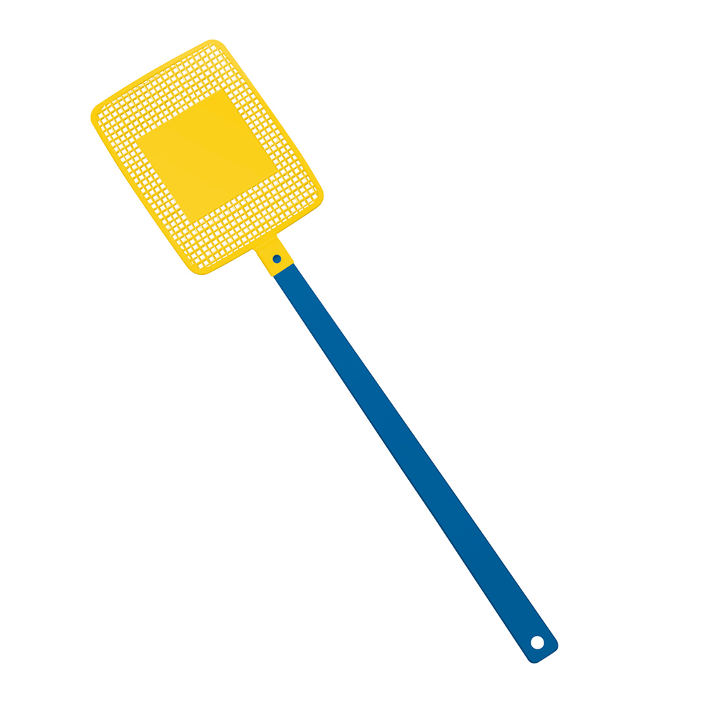 Fliegenklatsche "Rechteck" - blau/gelb