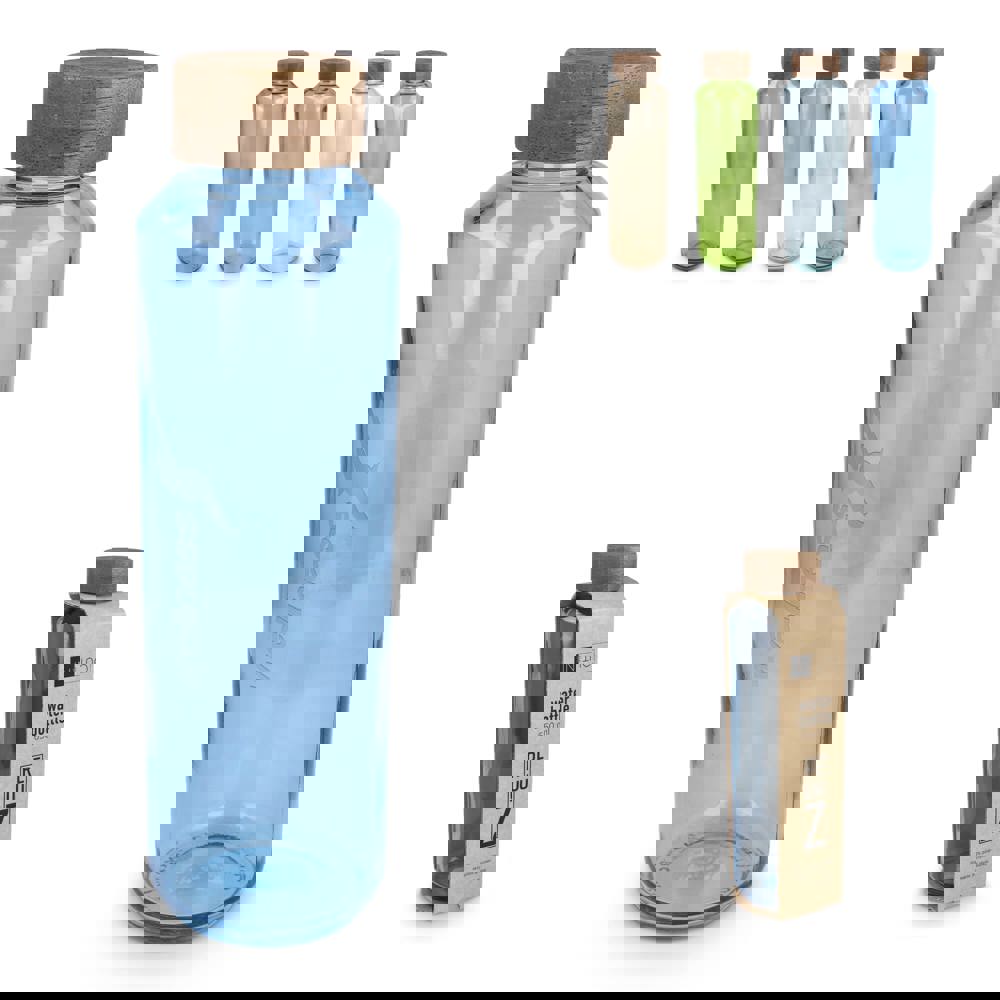 InSideOut Recycelte Glaswasserflasche ReuuZ mit Holzverschluss 650 ml