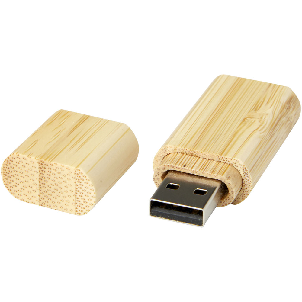 USB-Stick 2.0 aus Bambus mit Schlüsselanhänger - natural