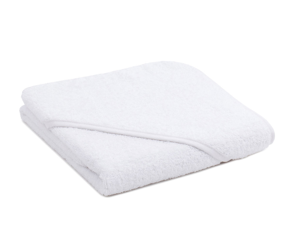 Kapuzentuch - weiß, weiße Paspel