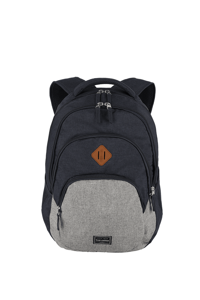 BASICS Rucksack Melange - Marine/Grau