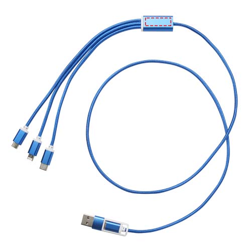 Versatile 5-in-1 Ladekabel aus recyceltem Aluminium