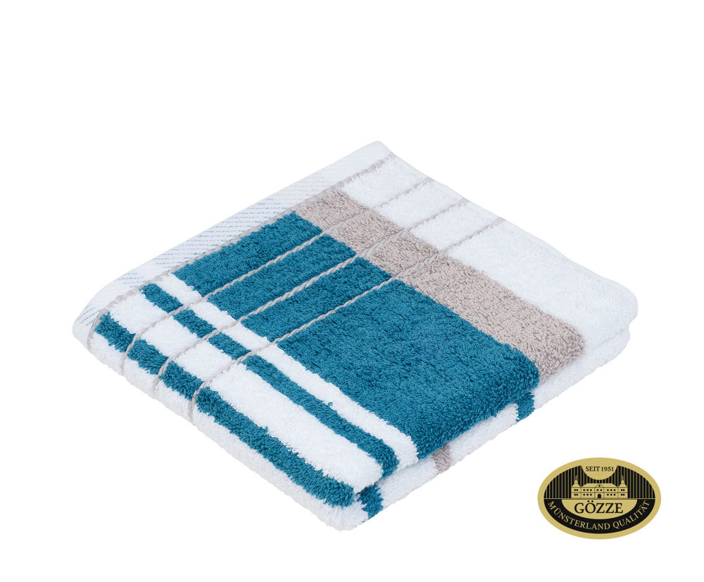 Berlin Streifen - petrol/taupe