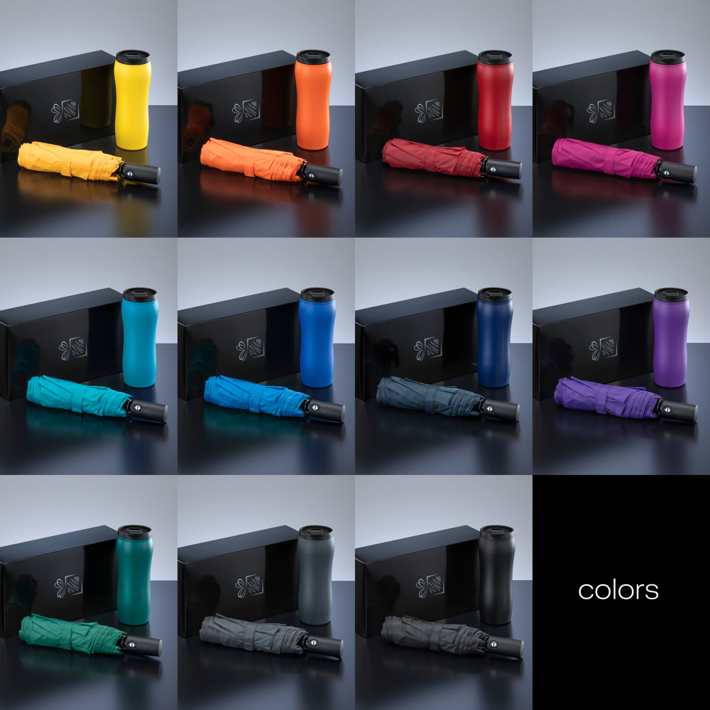 Primo Set: Vakuumbecher 400 ml & Automatikschirm