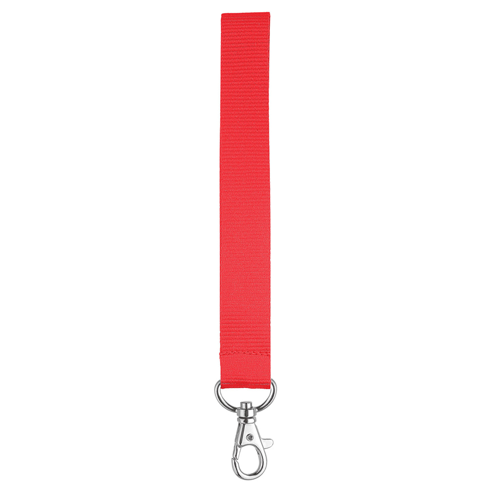 Kurz-Lanyard mit Standardkarabiner, - Leuchtrot (ca. Pantone 032C)