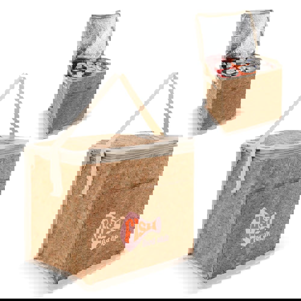 Kühltasche mit Korkelementen 22x18x18cm