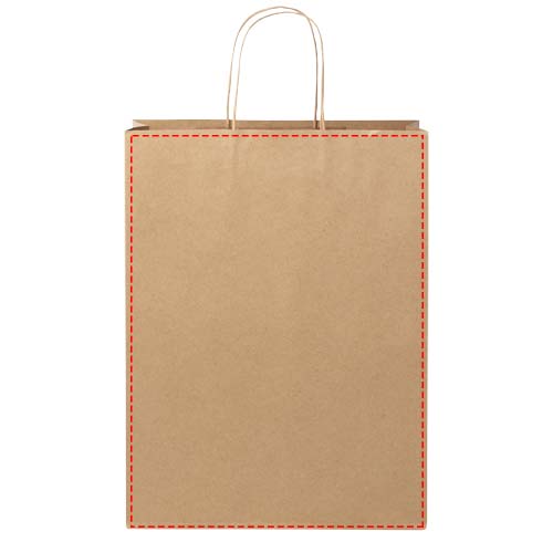 Kraftpapiertasche 120 g/m² mit gedrehten Griffen – 31 × 12 × 41 cm