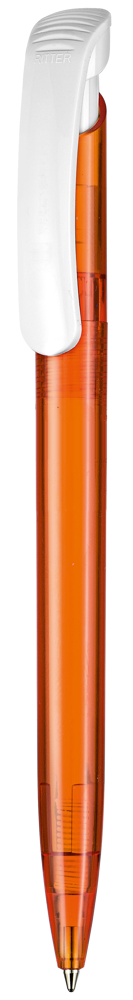 Kugelschreiber CLEAR TRANSPARENT S - flamingo-orange TR/FR