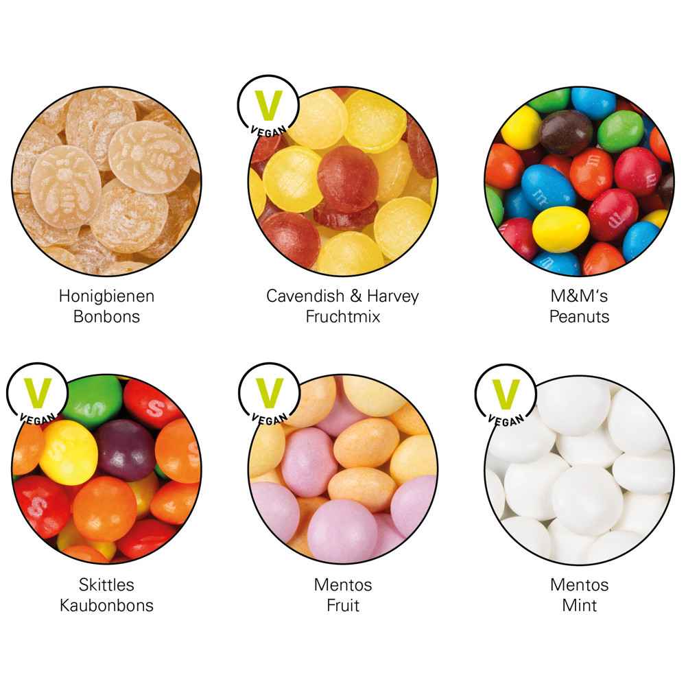 Papierdose Eco Midi mit Skittles Kaubonbon