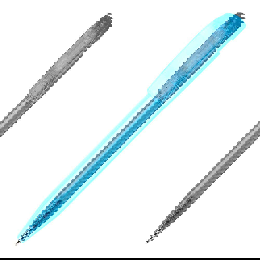 Kugelschreiber S45 Clear Transparent - Transparent / Hellblau