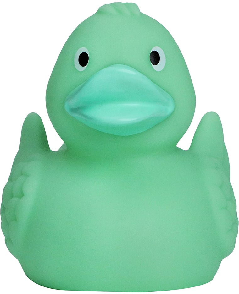 Quietsche-Ente, pastellgrün, 7,5 cm