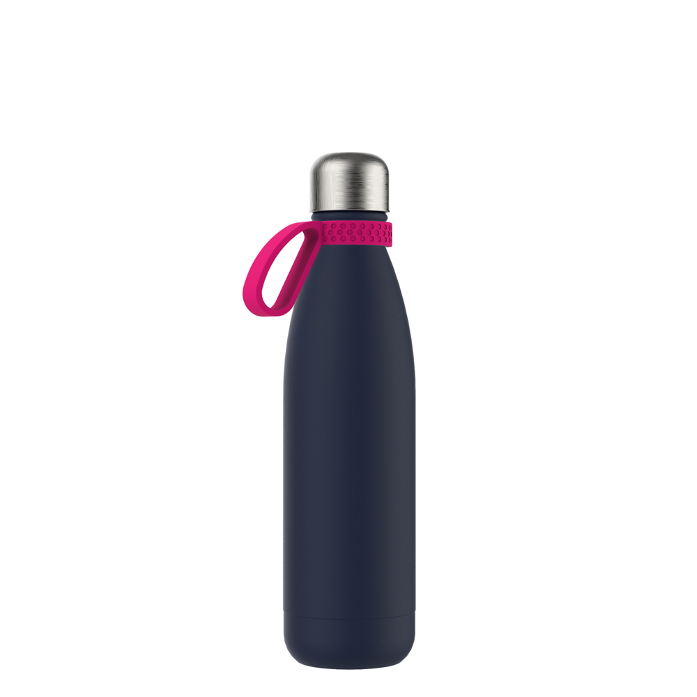 Thermotrinkflasche RETUMBLER-NIZZA - magenta, marineblau, silber