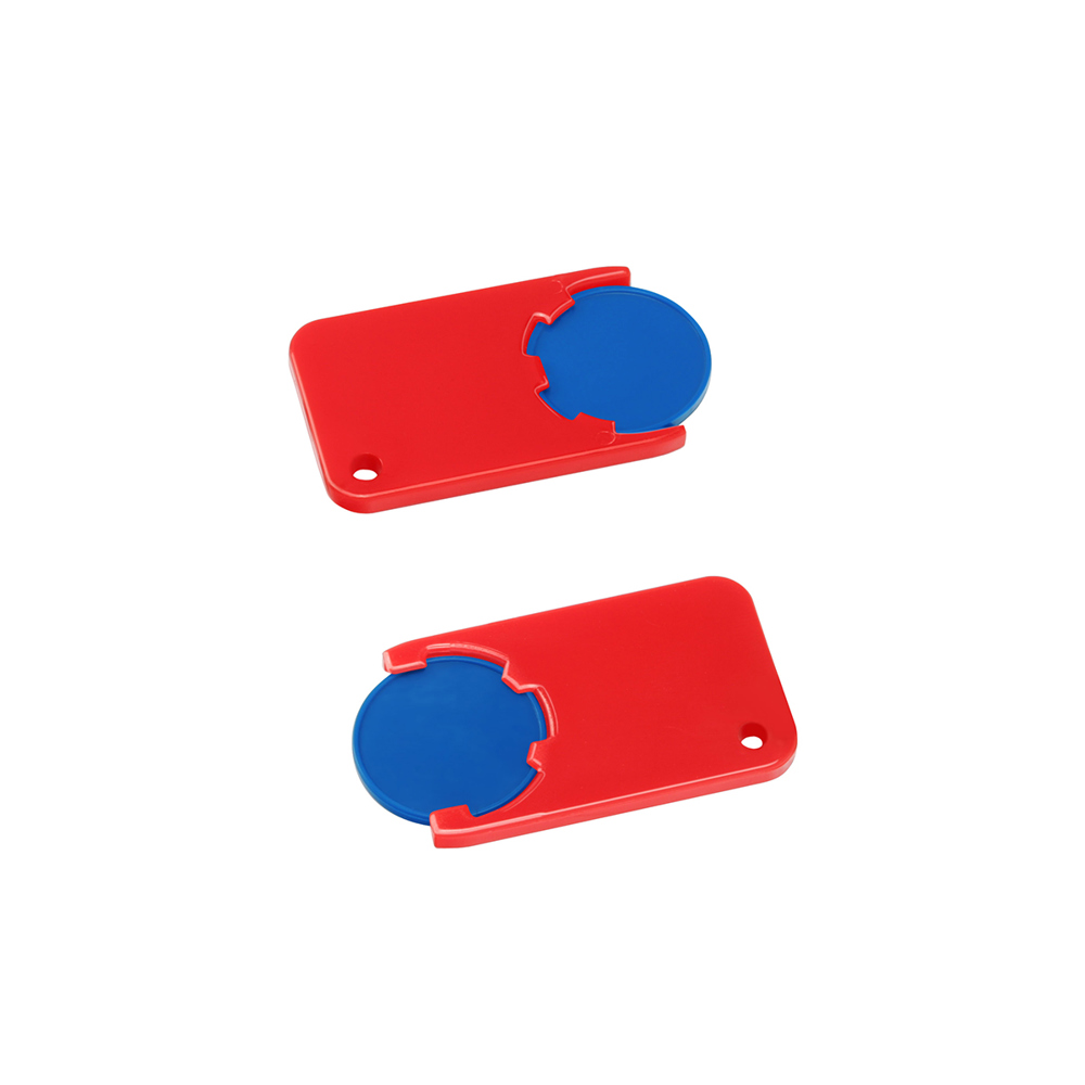 Chiphalter mit 1€-Chip "Beta" - blau/rot