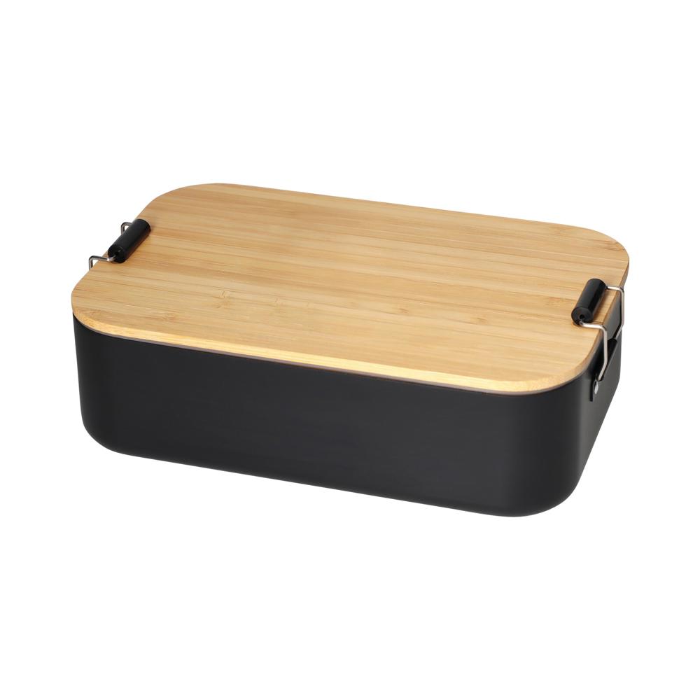 Vorratsdose "Bamboo", groß - schwarz/natur