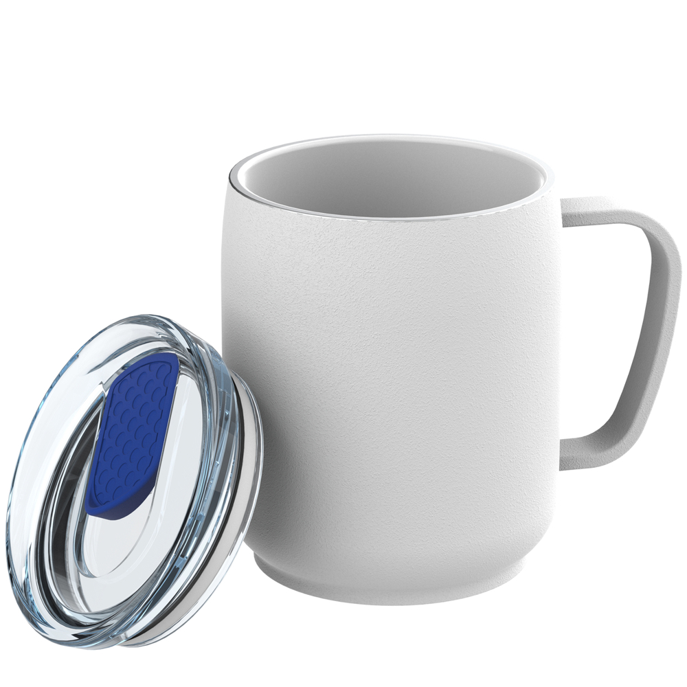 Thermobecher RETUMBLER-myNIZZA CERAMIC - blau, weiß, transparent