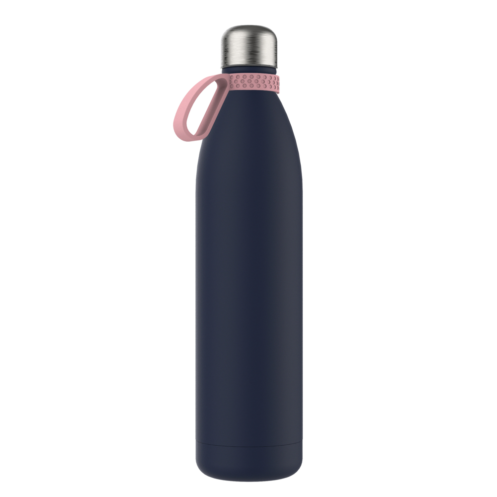 Thermotrinkflasche RETUMBLER-NIZZA XXL - hellmagenta, rose, marineblau, silber