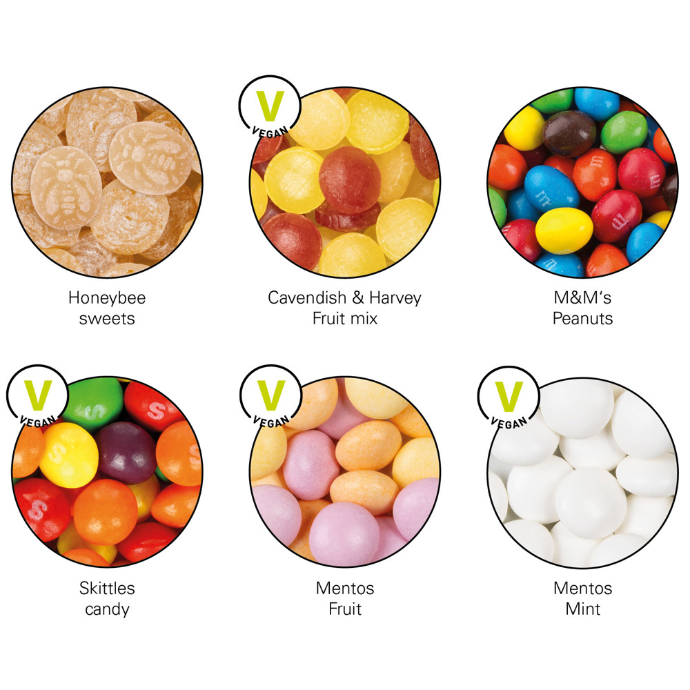 Papierdose Eco Midi mit Skittles Kaubonbon