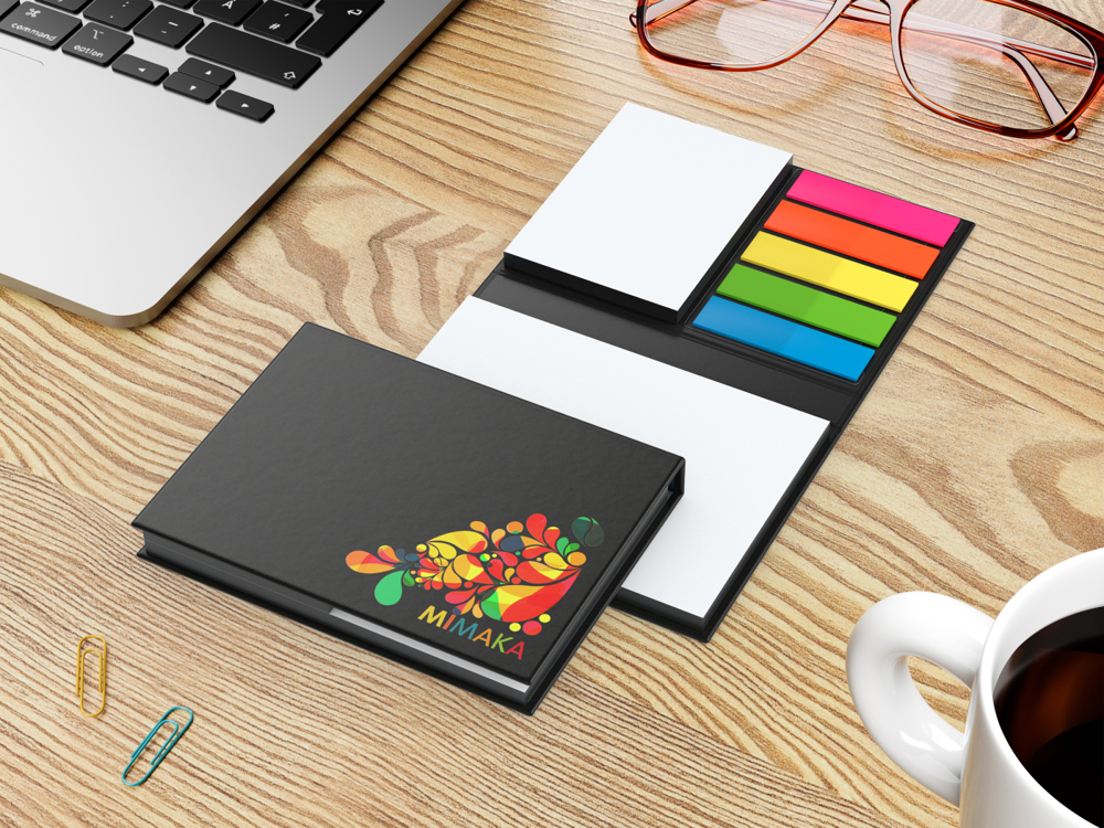 Haftnotiz-Set London, matt, schwarz