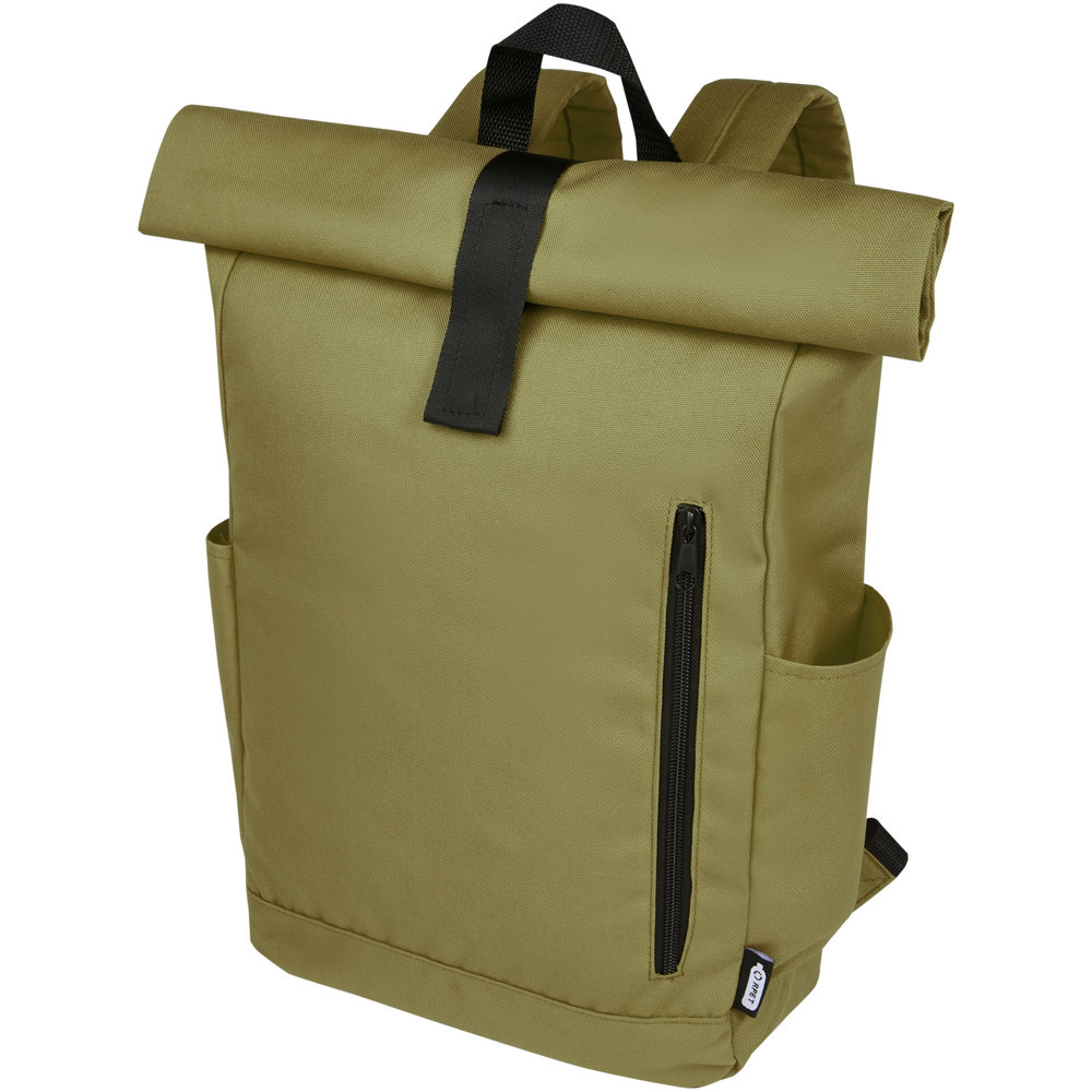 Byron 15,6" GRS RPET Roll-Top Rucksack 18 L - olive