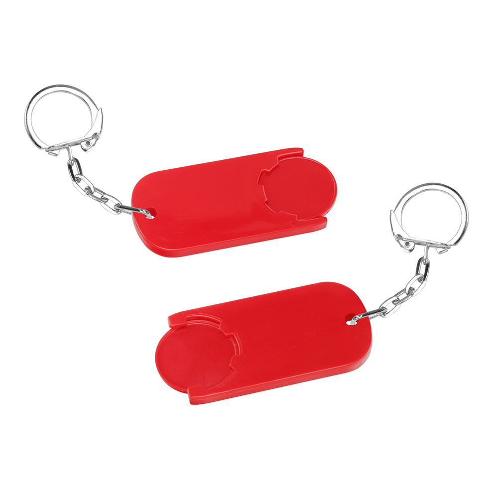 Chiphalter mit 1€-Chip "Alpha" - rot/rot