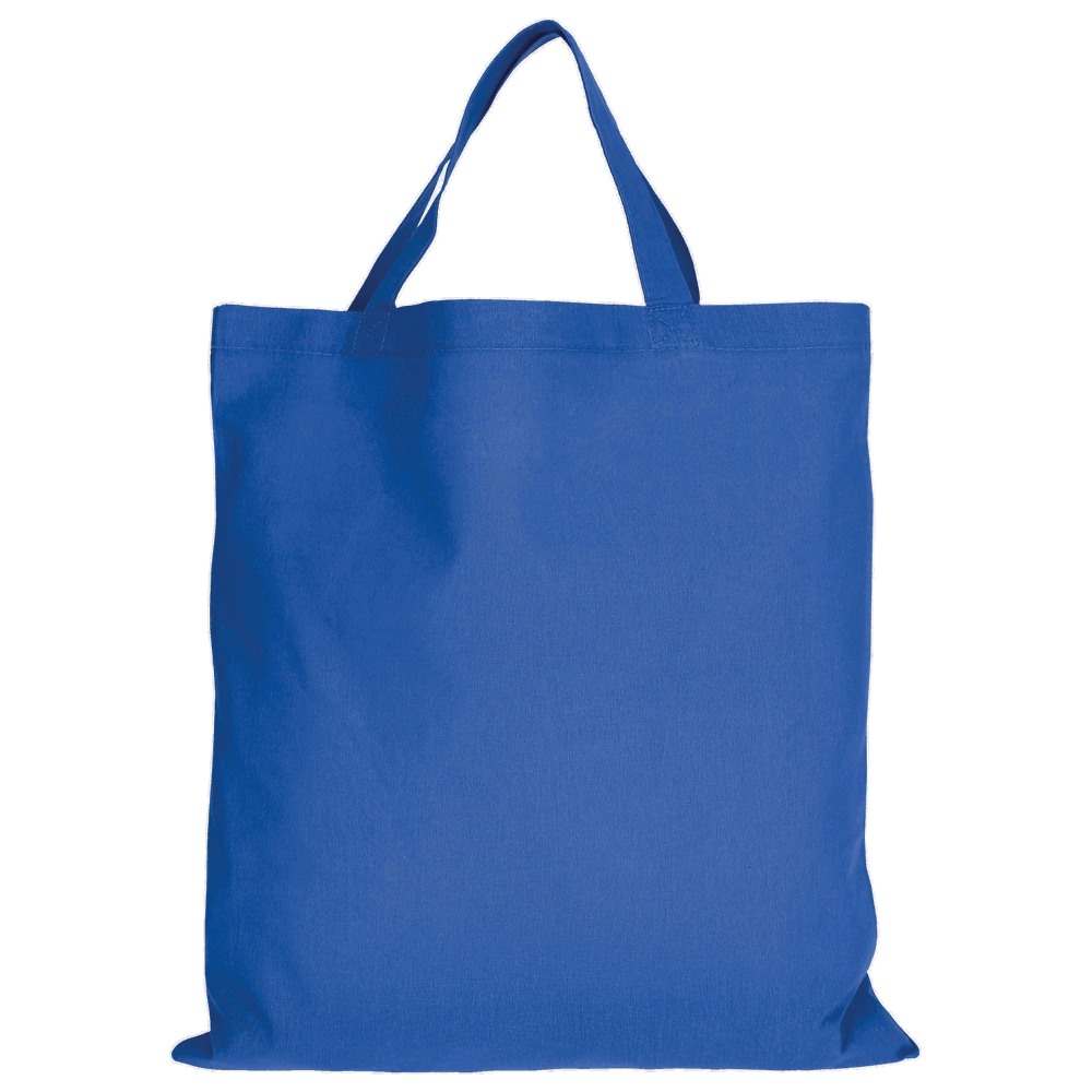 Baumwolltasche - OEKO-TEX®, ca. 140 g/m², mit zwei kurzen Henkeln - royalblau