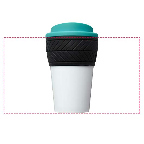 Brite-Americano® 350 ml Isolierbecher mit Schutzring Reifen-Design