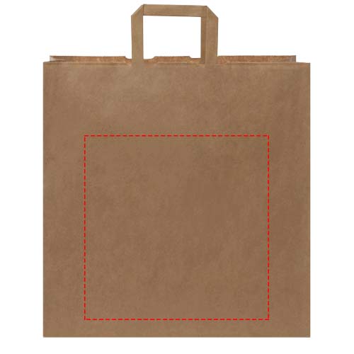 Kraftpapiertasche 80-90 g/m² mit flachen Griffen – 34 × 20 × 35 cm